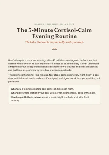 Cover of Bonus 2 — The 5-Minute Cortisol-Calm Evening Routine