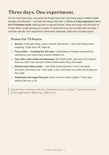 The First 72 Hours — a real section opener page from the guide